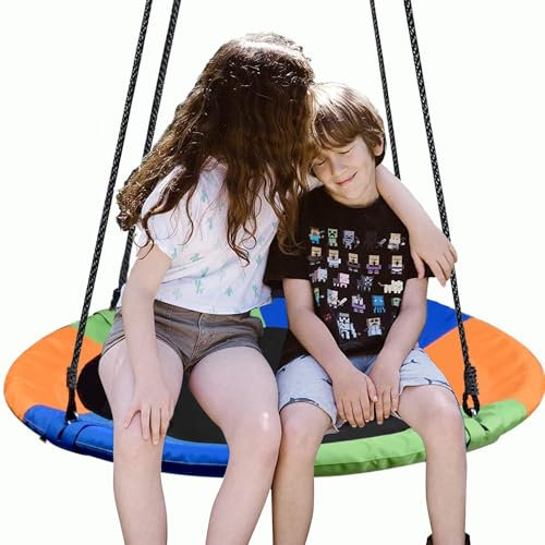 Taeku Nestschaukel, 900D Oxford Höhenverstellbare wasserdichte Garten Schaukel für Kinder Hängeschaukel Sitz Baumschaukel für den Außenbereich (Mehrfarbig)