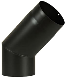 Curva a 45° Verniciata per Fumisteria – in Acciaio al Carbonio SP. 20/10 – per Stufe a Legna – Diametro 130mm