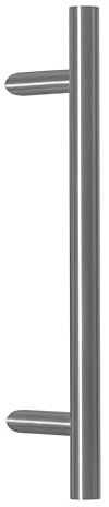 La Valsabbia Maniglione in Acciaio Inox Satinato diametro 32 mm – Inclinato 45°, Lunghezza 500 mm, Interasse 350 mm – Per Porte Interne, Esterne, Blindate, Vetro, Negozi