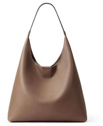 KALIDI Damen Shopper Hobo Tasche Handtasche Schultertasche PU Leder Vintage Tote Bag mit Knopfverschluss Groß für Arbeit Schule Shopper Lässige täglich
