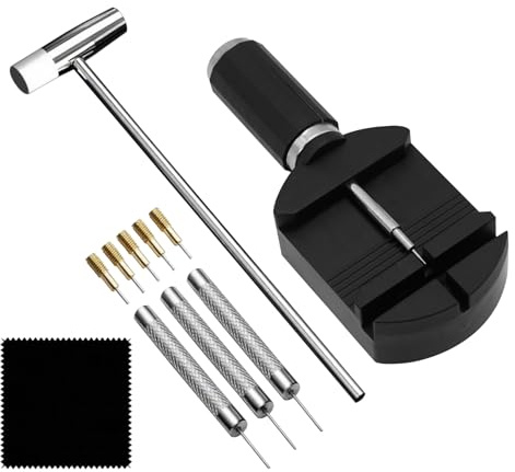 Sudnsadak Herramientas Relojero, Herramienta Correa Reloj, Herramientas para Acortar y Ajustar Correa, Ajustador Correa para Quitar Eslabones, Kit Reparacion Relojes, Ajuste Relojero Reemplazo
