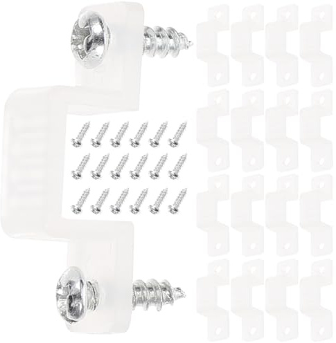 Operitacx - Clips de fijación de silicona para tira luminosa LED, 100 unidades, 14 mm, soporte para accesorios de decoración, uso prolongado, clips de tornillo