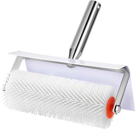 Zymuegist Epoxy Floor Roller with Splash Guard, 10/250mm Spiked Roller for Eliminating Bubbles & Ensuring Smooth Finishes – Ideal for Epoxy Floor Leveling (10in)