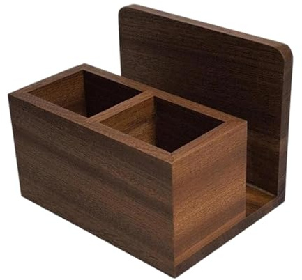 predolo Portaposate con Porta Tovaglioli, Due in Uno Porta Posate in Legno, Organizer Posate per Tovaglioli per Ufficio, Portatovaglioli da Tavolo per Tavoli da Cucina, Ristorante e Bar