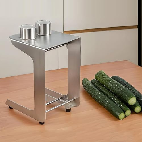 LHQYA Cortador Manual De Pepinos, Práctico Cortador De Zanahorias con 2 Cuchillas, Diámetro De Corte De 50 Mm, Superficie De Corte Lisa Y Limpia, Ideal para Restaurantes De Sushi, Cantinas