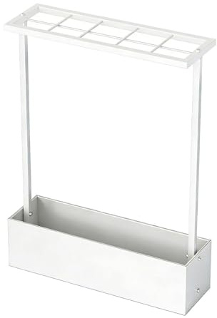 Homyl Pool Queue Rack Metall Billard Queue Halter Stand Vertikale Queue Lagerung Stabile Freistehende Organizer Praktisch für Bar Club Heim, Weiß