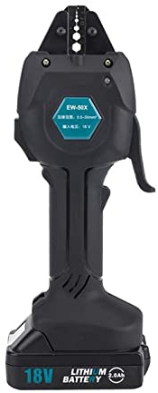 Pinza for crimpatura elettrica ricaricabile 18V 16KN, strumento portatile for crimpatura con terminale nudo tipo tubo preisolato terminale(One battery)