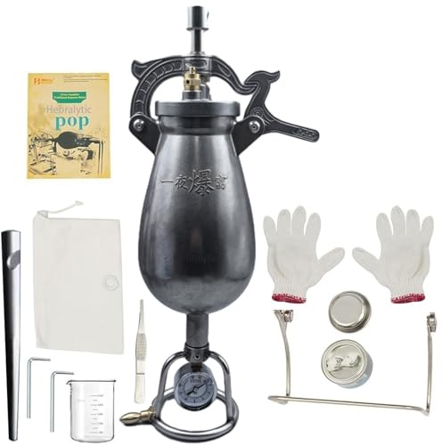 1 000 ml popcornmaskin för spis, tryckpipcornkanon, lämplig för vuxna, gasspis (1 000 ML)