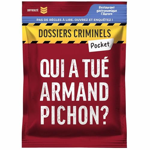 Platonia Games Dossiers Criminels Pocket - Qui a tué Armand Pichon ? Meurtre dans Un Restaurant Gastronomique - Escape Game de Poche - 1 à 6 Joueurs - Cadeau Famille Amis Couple - 45min