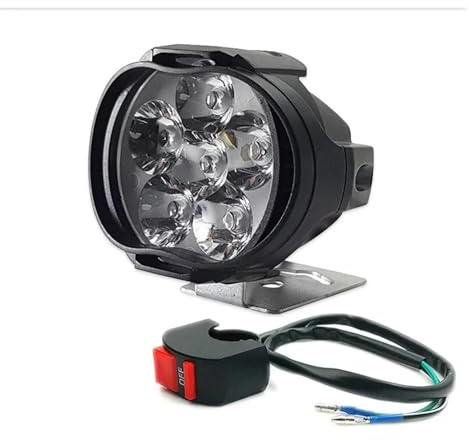 BWSDMZJQRT Fari per moto Per Interruttore Striscia Luce Ausiliaria Universale Per Veicoli Modificati, Accessori Per Motociclette Faro A 6(A set)