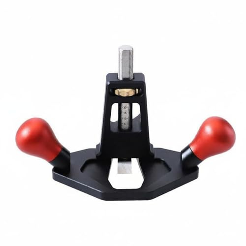 RoaQinFo Carpentry Plane Hand Plane Rabbet Plane Shoulder Plane with Stainless Tool Edge and Fine Adjuster for Accurate Fit 6061 Aluminum Alloy Construction, Black, Red