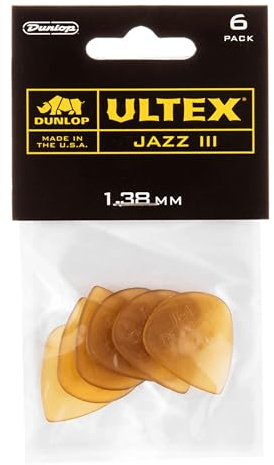 Jim Dunlop Ultex® Jazz III Pick 1.38MM - 6 Pack