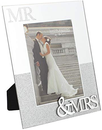 Unbekannt Juliana Spiegel Rahmen mit Glitzer MR & MRS 12,7 x 17,8 cm