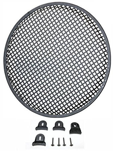 Durable 15-in Diameter Steel Monster Mesh Grill For 15-in Woofers With Hardware Steel Waffle Mesh Rubber Edge Includes Four Slip Resistant Plastic Grill Clamps And Appropriate Screws DEEJAYLED TBH15GR