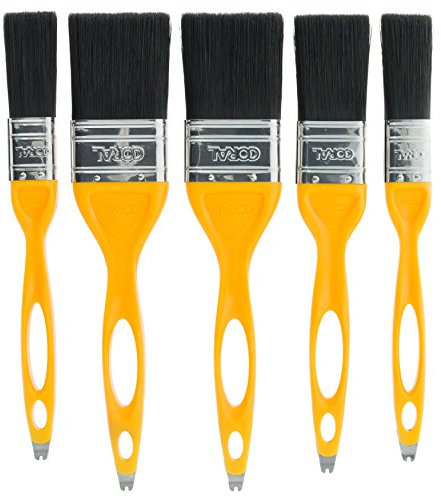 Coral 31458 Hybrid 5 Paint Brush Set with Built-in Paint Can Opener for an Impressive Finish with Walls & Ceilings