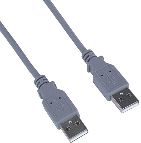 PremiumCord USB 2.0 High Speed Kabel M/M 5m, A Stecker auf A Stecker, USB Verbindungskabel für HDD usw, Doppelt geschirmt, AWG28, Farbe Grau, Länge 5m