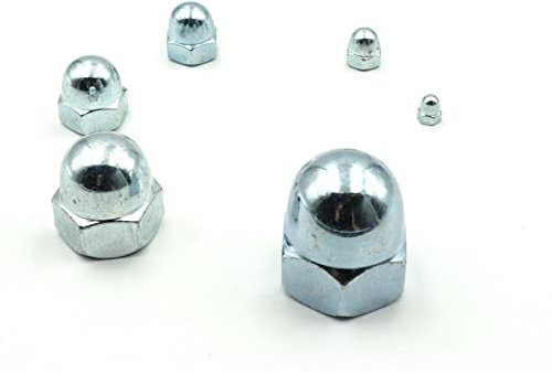 10 Stück M20 Hutmutter/DIN 1587 / Sechskant/Mutter/Material: Stahl galvanisch verzinkt Güteklasse: 8.8 / Ziermutter