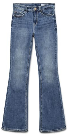 Vero Moda Femme Vmflash Mr Flared Li347 Noos Pantalon Jean, Denim Bleu Médium, L / 30L EU