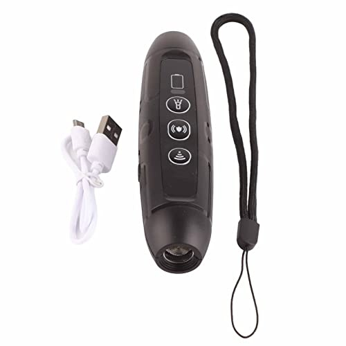 Fafeicy Ultraschall-Hundejäger, Hundebellkontrollgeräte, 3 Modi, Verhaltenstraining, Anti-Bell-Gerät mit Hochheller Taschenlampe, Repellentien