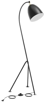 Uniprodo UNI_LD_08 Bogenlampe beweglicher Schirm E27-Fassung 40 W Höhe 125 cm Stehlampe Stehleuchte Standlampe