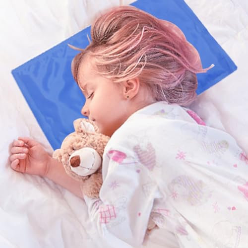 Ice Pad, Reusable Hot Cold Pack for Injuries, Back Pain Relief,Sleeping Pillow Ice Pad, Back Heating pad, Large ice Pack for Injuries, Back Pain Relief, Surgery,Postpartum, Shoulder(13X9.5in), (Blue)