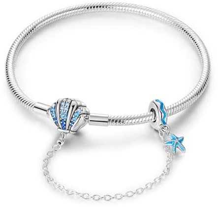 Bracelet à breloques pour femme en argent sterling, fermoir en forme de cœur, bracelet à chaîne serpent, bracelet européen de voyage, bijoux compatibles avec les breloques Pandora