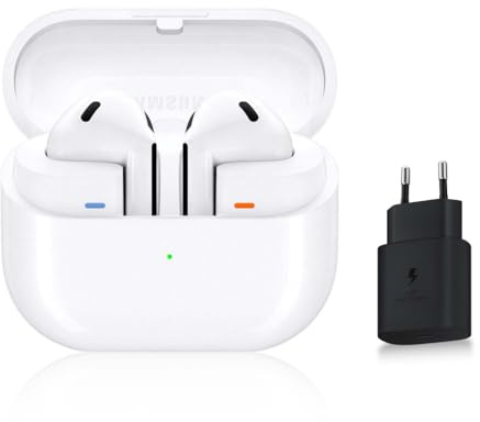 Samsung Galaxy Buds3, Écouteurs sans Fil, Réduction Active de Bruit, Bluetooth, Blanc, Audio 360, Galaxy AI, Chargeur Secteur Inclus, (Version FR) [Exclusivité Amazon]