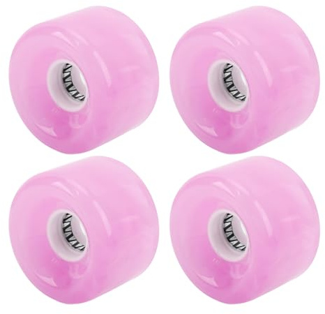 Durchscheinend, Eingebaute Lager, Longboard, 4 Stück, für Downhill-Skating (PINK)