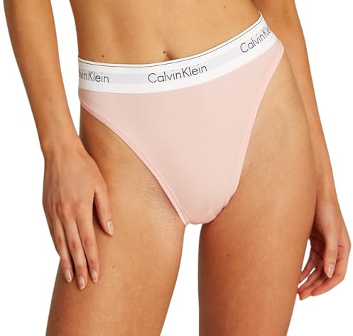 CALVIN KLEIN Dam HÖG LEG TANGA, Rosa, L, Rosa (Buff rosa), L