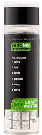 Autotek Professional Exact Match Car Spray Paint, Volkswagen Black Aerosol Spray, 300 ml