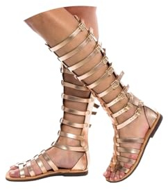 EGSDMNVSQ Sandali Alla Schiava Da Donna Oro Gladiatore Peep Toe Estivi