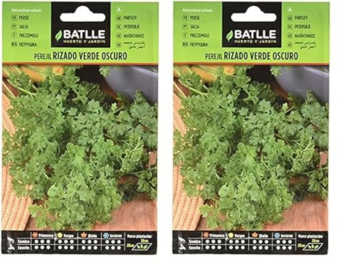 Semillas Batlle Perejil RIZADO VERDE OSCURO (Paquete de 2)