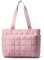 befen Puffer Handtasche Damen Groß Shopper Tasche Tragbare 15.6 Laptop Tote Bag Sporttasche Reisetasche Mit Reißverschluss Trolley-Abdeckung für Arbeit, Reisen, Fitness (Rosa)