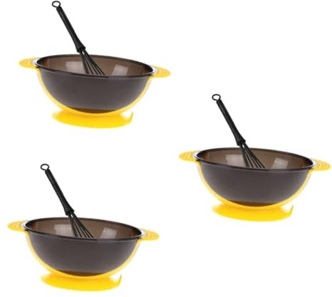 Healvian 6 Sätze Haarfärbeschalen-set Haartönungsschale Haarfärbe-färbeset Schüsseln Zum Färben Von Haaren Mixer Für Haarcreme Haarfärbemittel Rührwerk Zum Färben Von Haaren Agitator Yellow