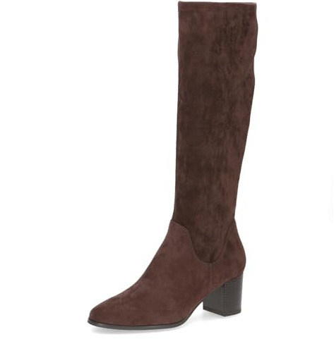CAPRICE Damen 9-25503-45, Stivali ad Altezza Ginocchio Donna, Dk BRN Stretch, 38 EU