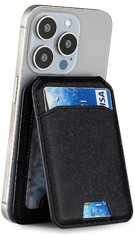 Senbos Handy Kartenhalter für MagSafe, Magnetischer Kartenhalter mit 3 Kartenfächern, Verstellbare Ständer-Geldbörse für iPhone 16/15/14/13/12 Serie, Nicht für iPhone 13/12 Mini