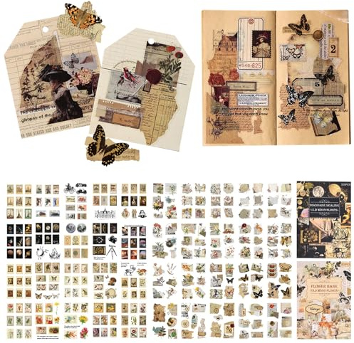 JSTHHTT 283 Stück Scrapbooking Aufkleber Set, Schmetterling Aufklebe, Scrapbook Stickers Set for Album Craft Calendar，Card Making, Laptop, DIY Art, Gepäck, Wand und Fenster