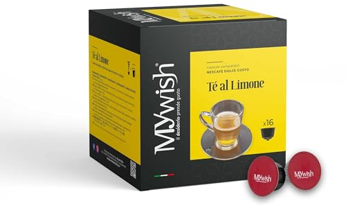 My Wish 32 Capsule di Caffè al Tè al Limone Compatibile con Nescafè Dolce Gusto