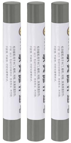 QUARKZMAN Matite Riparazione Mobili, 3Pz - Bastoncini Di Cera Per Legno, Pennarelli Per Ritocco Mobili - Per Graffi Buchi Tavoli Scrivanie Pavimenti In Legno Coperture, Grigio Scuro