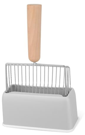 UKCOCO 1set Cat Litter Scoop Metal Wire Deep Scooper and Handle Mesh Litter Box Tool Convenient Holder for Efficient Cleanup
