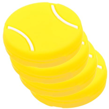 HANABASS Smorzatore di Vibrazioni 4 Pezzi per Racchetta da Tennis in Silicone Portatile Miglior Controllo Accessorio Tennis Giallo