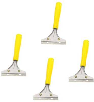 BIUDECO 4 Pezzi Raschietti Pulizia per Stucco Fughe e Rimozione Parati Utensili Pratici