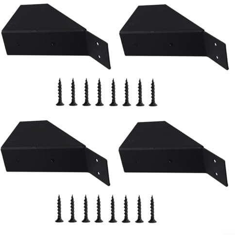 Pergola Brackets, Heavy Duty Pergola Bracket 45 Degree Angle Support Connectors with Screws for Gazebos Garages Tree Houses Terraces Lawns(4pcs)(4 Pieces)