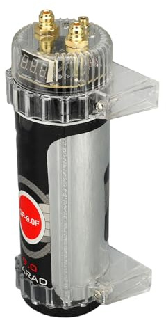 Bewinner Condensatore di Digitale da 9,0 per Audio per Auto, Rinforzo per Accumulo di Energia Ad Alte Prestazioni, Stabilizzatore di Tensione 12 V con Protezione di Connessione Inversa