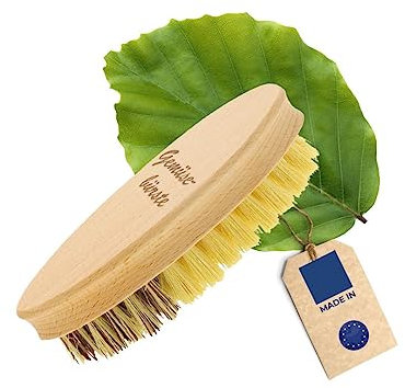 HOFMEISTER® Gemüsebürste Naturborsten Zwei Härtegrade - vegane Borsten aus echt Union und Fibre, Reinigungsbürste für Gemüse - Wurzelbürste aus nachhaltigem Buchenholz, 13,5 cm