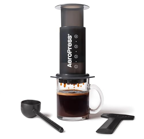 AeroPress Original Coffee Press - All-in-One French Press, Pour-Over & Espresso Style Manual Brewer, 2 Min Brew for Less Bitterness, More Flavor, Small Portable Coffee Maker, Travel & Camping