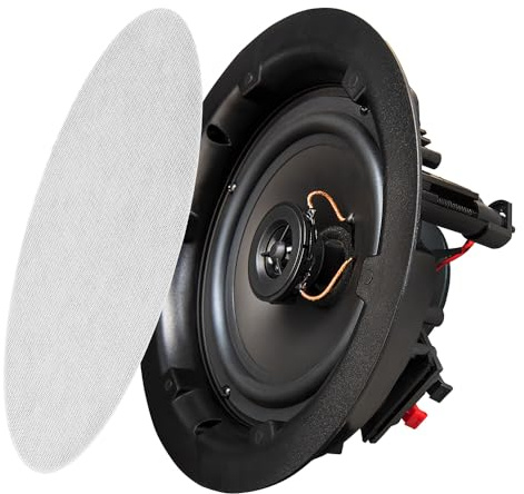 OSD Audio ACE600 6.5 125W 2-Way Trimless In-Ceiling Speaker Paintable Grill (White, Pair)