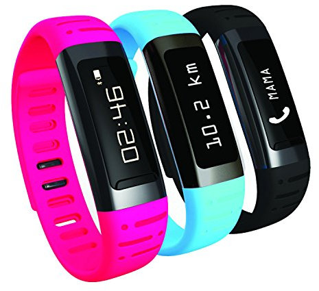 Leotec LEPFIT01 rastreador de actividad - rastreadores de actividad (Brazalete, OLED, Alámbrico/Inalámbrico, Polímero de litio, Negro, Azul, Rosa, Negro, Azul, Rosa)