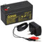 AGM BLEI AKKU Batterie 12V 1,2Ah kompatibel für BLEIGEL Gel + LADEGERÄT