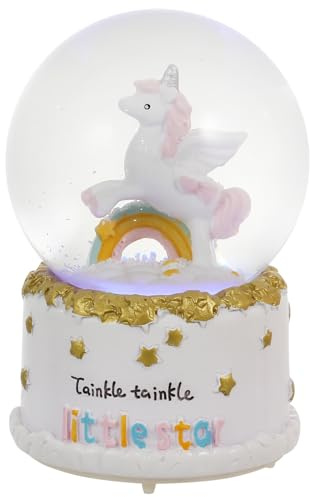 Garneck Palline da Neve con Unicorno - di decorative - Il globo di neve Unicorno Fantasy Fairytale può essere utilizzato come di compleanno per bambini